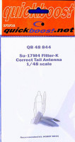 Quiсkboost QB48 844 Su-17M4 Fitter-K correct tail antenna (HOBBY) 1/48