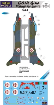 Lf Model C48223 Decals G-91R Gina Portuguese service Pt.I 1/48