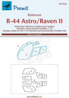 Peewit M72256 Robinson R-44 Astro/Raven II (KP) маска для окраски фонаря кабины 1:72