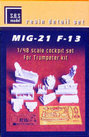 SBS model 48055 MiG-21F-13 - cockpit set (TRUMP) 1/48