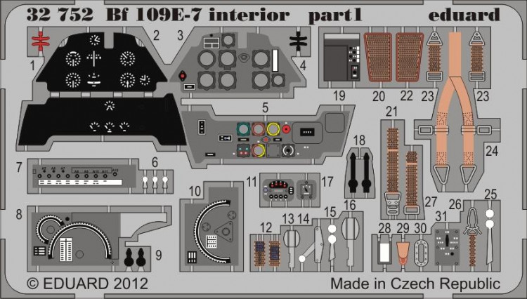 Eduard 32752 Bf 109E-7 interior