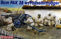 Dragon 6118 5 cm Pak 38 w/fallschirmjger team