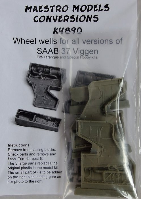 Maestro Models MMCK-4890 1/48 SAAB 37 Viggen Wheel wells (TARA/SP.HOBBY)