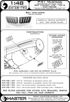 Master 48194 P-51 Mustang car.air filter c.RAF louvr.B(MG) 1/48