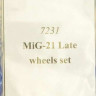 Res-Im RESIM7231 1/72 MiG-21 late wheel set