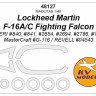 KV Models 48127 Lockheed Martin F-16A/C Fighting Falcon (ITALERI #840, #841, #2654, #2694, #2786, #72841 / MasterCraft #G-116 / REVELL #04543) + маски на диски и колеса ITALERI / MasterCraft / REVELL US 1/48