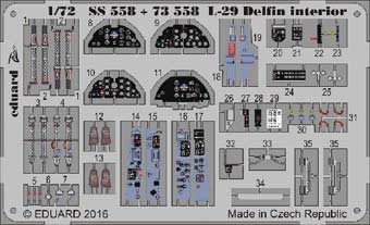 Eduard SS558 L-29 Delfin interior 1/72