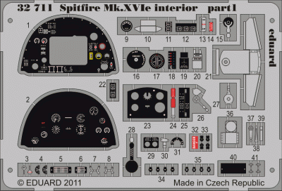 Eduard 32711 Spitfire Mk.XVIe interior S.A.