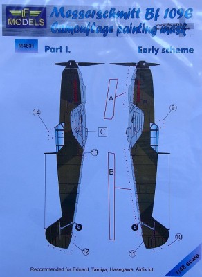 LF Model M4831 Mask Messerschmitt Bf 109E (EDU) Early Pt I. 1/48