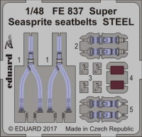 Eduard FE837 Super Seasprite seatbelts STEEL 1/48