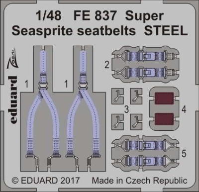 Eduard FE837 Super Seasprite seatbelts STEEL 1/48
