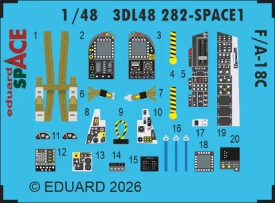 Eduard 3DL48282 F/A-18C SPACE (EDU/KIN) 1/48