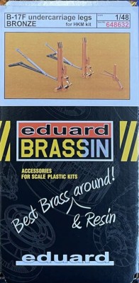 Eduard 648632 BRASSIN B-17F undercarriage legs BRONZE (HKM) 1/48
