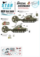 Star Decals 35-C1049 U.S. Special Shermans. Aunt Jemima and other mine exploder tanks 1/35