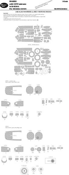 New Ware NWA-M0658 1/48 Mask Junkers Ju 88D-1 EXPERT (ICM 48240)