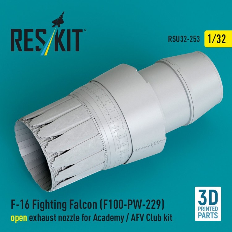 Reskit RSU32-253 F-16 Fight.Falcon (F100-PW-229) exh.noz.(ACA) 1/32