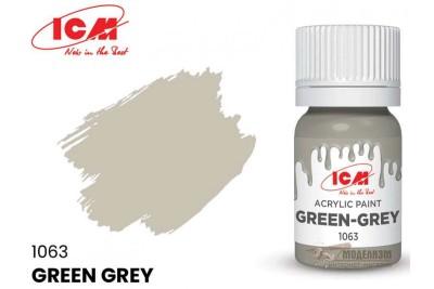 ICM C1063 Серо-зеленый(Green-Grey), краска акрил, 12 мл