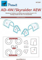 Peewit M72207 1/72 Canopy mask AD-4W/Skyraider AEW (SWORD)