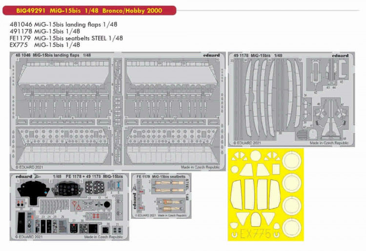 Eduard BIG49291 MiG-15bis (BRONCO/H.2000) 1/48