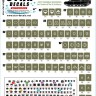 Star Decals 72-A1172 IDF Generic Markings # 1. Israeli brigade/unit insignia markings for tanks and AFVs 1/72