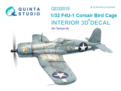 Quinta studio QD32015 F4U-1 Corsair (Bird cage) (для модели Tamiya) 1/32