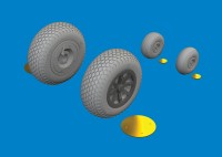 Eduard 6481135 BRASSIN P-40N wheels cross tread (EDU) 1/48