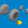 Eduard 6481135 BRASSIN P-40N wheels cross tread (EDU) 1/48