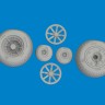 Eduard 6481135 BRASSIN P-40N wheels cross tread (EDU) 1/48