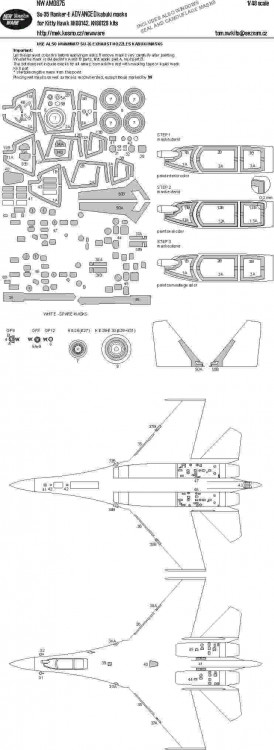 New Ware NWA-M0875 Mask Su-35 Flanker-E ADVANCED (KITTYH) 1/48