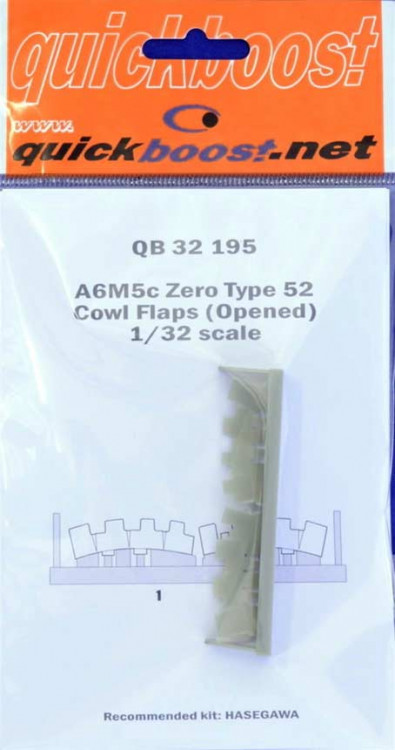 QuickBoost QB32195 A6M5c Zero Type 52 cowl flaps - opened (HAS) 1/32