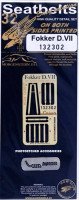 HGW 132302 Seatbelts Fokker D.VII (2 sided) 1/32