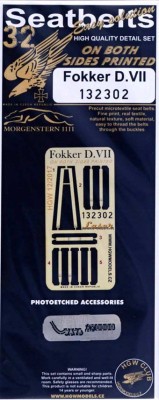 HGW 132302 Seatbelts Fokker D.VII (2 sided) 1/32