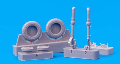 Kazan Model Dynamics KMD-48001 1/48 Landing Gear Set Bf 109G-5 and later (EDU)