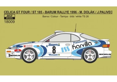 Reji Model 18009 Decal Celica ST185 Rally Barum 1996 1/18