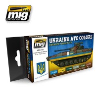 Ammo Mig 7125 Набор акриловых красок Цвета UKRAINE ATO COLORS (цвета АТО)