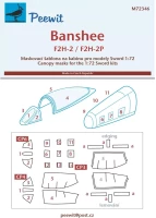 Peewit M72346 Canopy mask Banshee F2H-2/F2H-2P (SWORD) 1/72