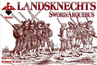 Red Box 72057 Landsknechts (Sword/Arquebus), 16th century. 1/72