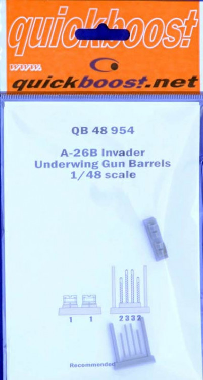 Quickboost QB48 954 A-26B Invader underwing gun barrels (ICM) 1/48
