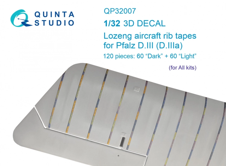Quinta studio QP32007 Лозенг киперные ленты Pfalz DIII-DIIIa (для любых моделей) 1/32