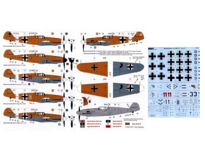 AML AMLD48007 Декали Bf-109 F4 Sahara 1/48