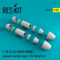 Reskit RSU32-0003 F-18 SUPER HORNET Type 2 exh.nozzles (REV) 1/32