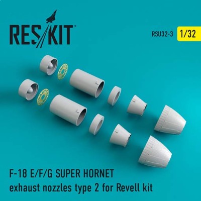 Reskit RSU32-0003 F-18 SUPER HORNET Type 2 exh.nozzles (REV) 1/32