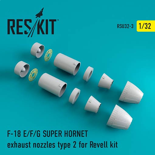 Reskit RSU32-0003 F-18 SUPER HORNET Type 2 exh.nozzles (REV) 1/32