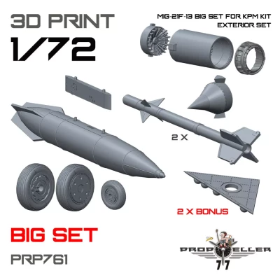 77 Propeller 77PRP761 MiG-21F-13 exterior big set (KPM) 1/72