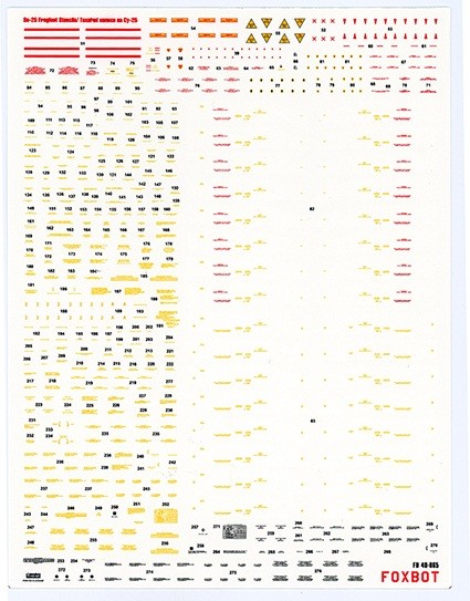 Foxbot Decals FBOT48065 Stencils for Ukranian Sukhoi Su-25 for Revell, KP, OEZ, Smer, MisterCraft kits 1/48