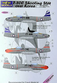 Lf Model C3248 Decal&amp;mask F-80C Shooting Star over Korea 1/32