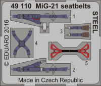 Eduard 49110 MiG-21 seatbelts STEEL 1/48