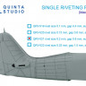 Quinta studio QRV-021 Одиночные клепочные ряды (размер клепки 0.20 mm, интервал 0.8 mm, масштаб 1/32), черные, общая длина 5,8 m 1/32