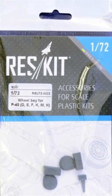 Reskit RSU72-0002 P-40 (D,E,F,K,M,N) Wheel bay (ACAD,HAS,SWORD) 1/72