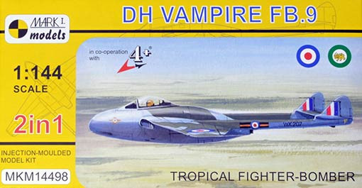 Mark 1 Models MKM-14498 DH Vampire FB.9 'Tropical Fighter' (2-in-1) 1/144